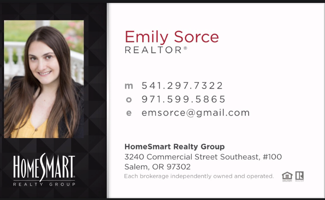 Emily Sorce business card