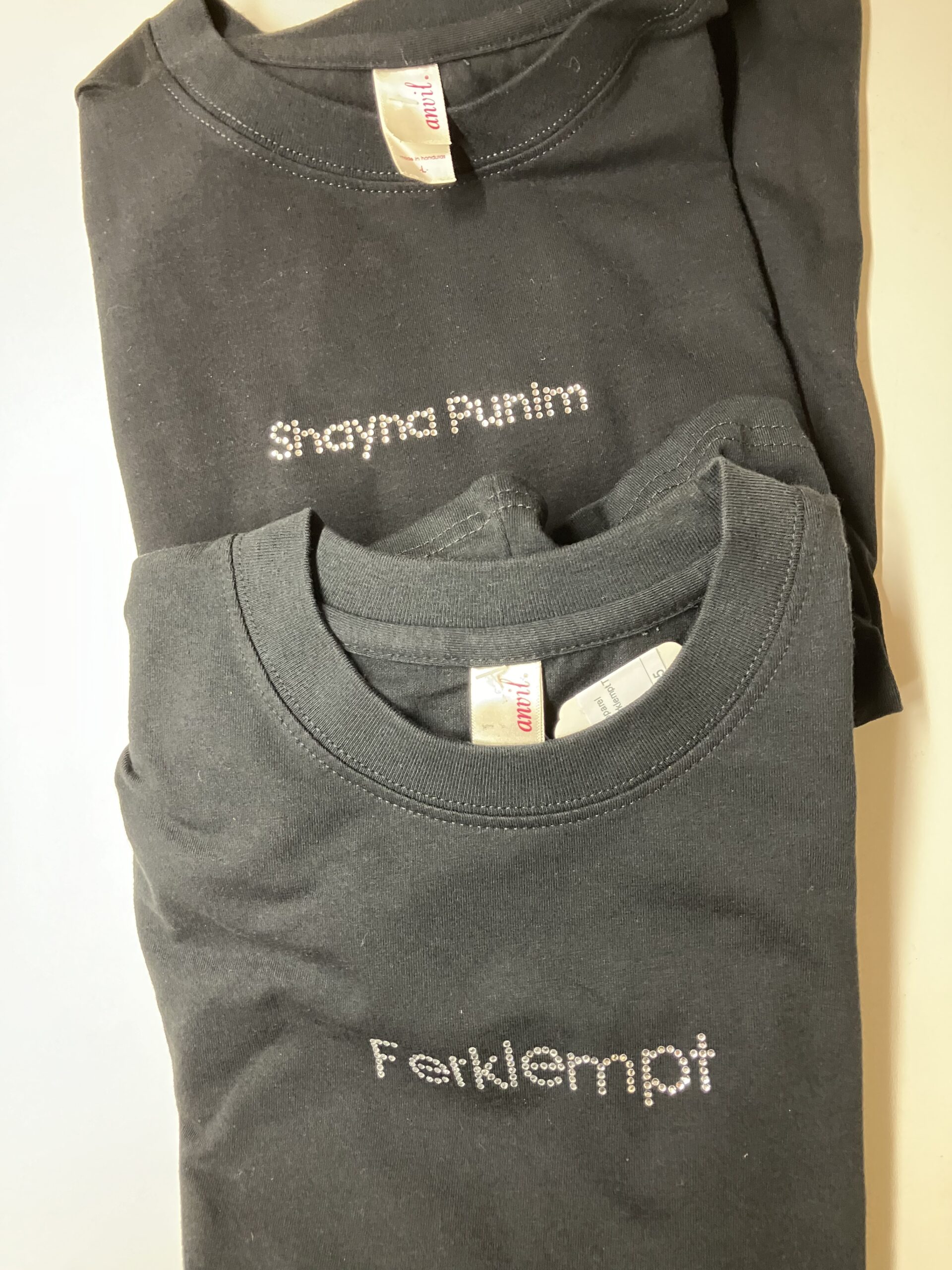 Yiddish Verklempt & Shayna Punim t-shirts